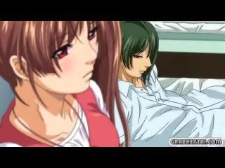 Naughty hentai nurse riding her patient shaft in the hospital room
