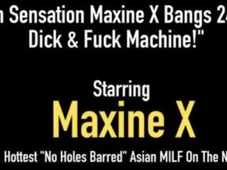 Dögös ázsiai maxine x punci baszik 24 hüvelyk pénisz & mechanical fasz toy&excl;