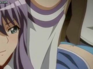 Hentai girl gets boobs rubbed hard