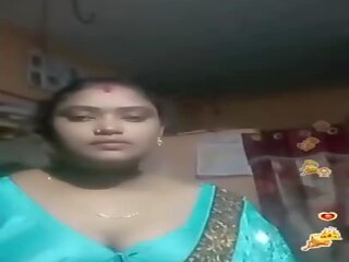 Tamil indijke bbw modra silky bluza živeti, umazano posnetek 02