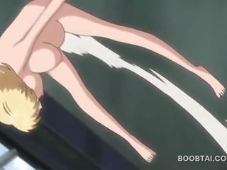 Dögös anime lány pina szögezték kemény által szörny