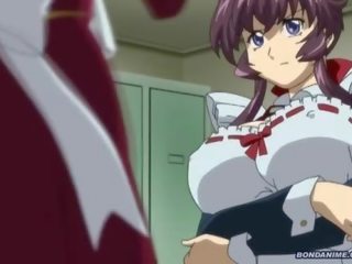 Big tits maid getting gangbanged