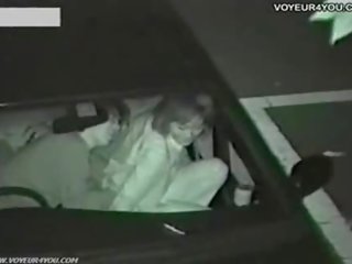Passionate young woman darknight sex video at car