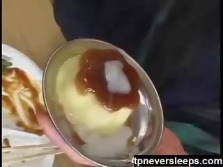 Japanese sweetheart sperm dessert