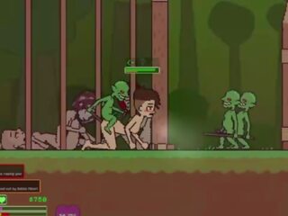 Captivity &vert; etapa 3 &vert; nu fêmea survivor fights dela maneira através concupiscent goblins mas fails e fica fodido difícil deglutição liters de ejaculações &vert; hentai jogo gameplay p3