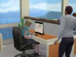 In order not to lose a job blonde offers her pussy - porn in the office