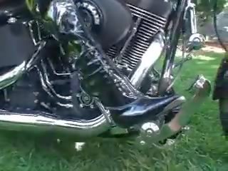 2 Girls Revving Motorcycle in Boots, Free adult movie ee