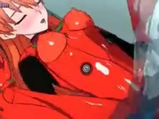 Animācijas lelle uz sarkans izpaužas sperma