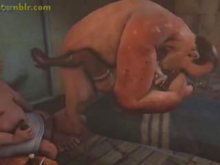 Lulu perseestä kova sisään 3d monsterin aikuinen klipsi animaatio