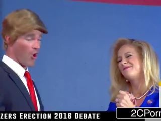 Donald drumpf shuts w górę hillary clayton (cherie deville) z jego wał