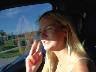 Provocative 20 Year Old Blonde Cheats on Her companion in kissing Lot -lacy Tate