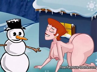 Famous toons Christmas orgy