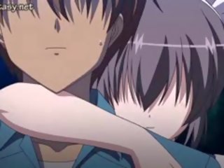 Krūtinga anime adolescent delighting sunkus varpa